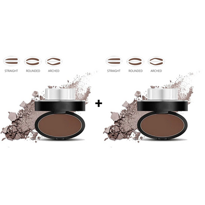 ⏳🔥LIMITED-TIME 49% OFF! ⏰✨Buy 1 Get 1 Free -ONLY ￡11.99!!🖌️50K+ Sold!!!🖤Eyebrow Stamp Powder Kit with Applicator Brush, One Press Perfect Brow Stamp, Waterproof Long Lasting 24H Wear Eyebrow Makeup for Lazy Daily Salon-Like Brows