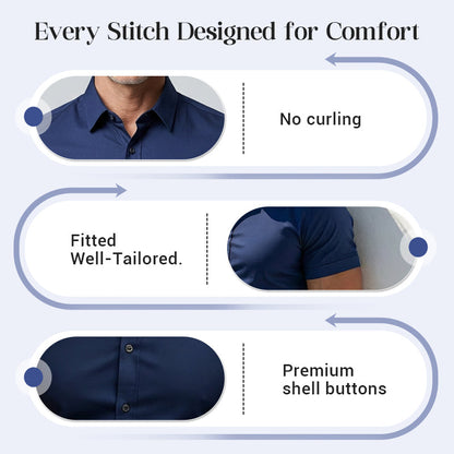 🏖️Summer cool-down deal: just £15.99! 😎  Men's Non-Iron Shirts – Wrinkle-Free, Comfortable All Day & Perfect for Business or Casual👔✨