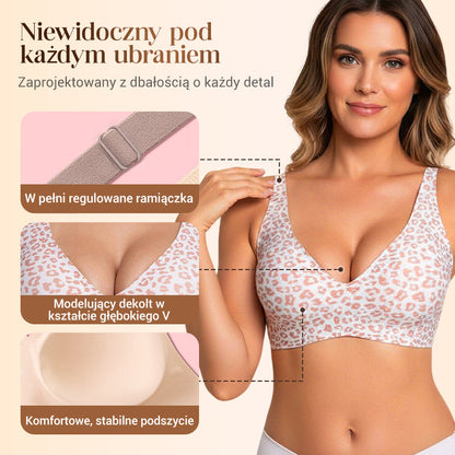 🏆LAST DAY SALE 49% OFF 🔥Super Firming Leopard Print Jelly Bra | Women Wirefree Bras 👍No More Sagging Breasts