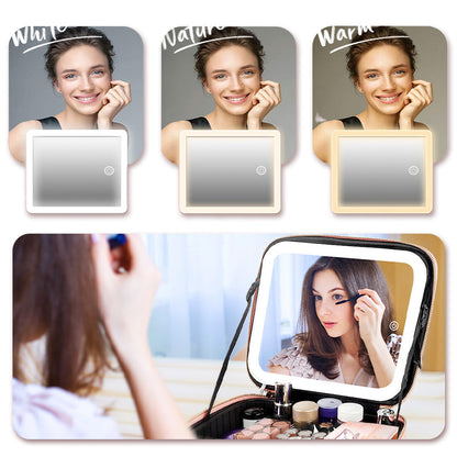 ✨49% OFF & Free Shipping ✨ Flawless Makeup Anywhere – Portable LED Mirror Makeup Bag! ✨