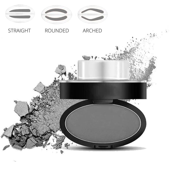 ⏳🔥LIMITED-TIME 49% OFF! ⏰✨Buy 1 Get 1 Free -ONLY ￡11.99!!🖌️50K+ Sold!!!🖤Eyebrow Stamp Powder Kit with Applicator Brush, One Press Perfect Brow Stamp, Waterproof Long Lasting 24H Wear Eyebrow Makeup for Lazy Daily Salon-Like Brows