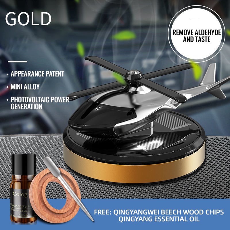 🚁 49% OFF NOW! ⚡ Metal Solar Helicopter Air Freshener – Solar powered rotation & stylish decor – Fresh scent diffuser, perfect for car dashboard or desk – eco-friendly and fun 🌿