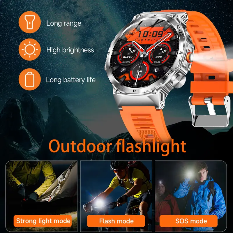 🔥40% Off!⌚1.52" HD smartwatch for men – Phone calls and music control – Multiple sports modes – IP68 waterproof – Long battery life