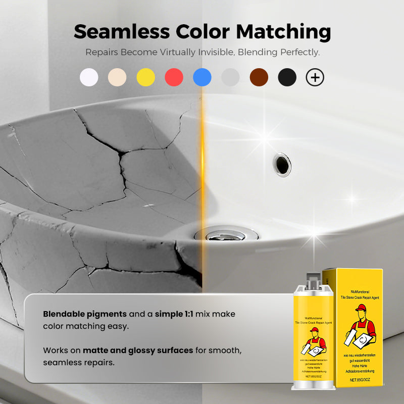 🧱 BUY 2 GET 1 FREE! ✨ Tile & Stone Crack Repair Kit - Professional-Grade Filler for Sealing Gaps, Waterproof & Color-Matching Formula 🛠️💧