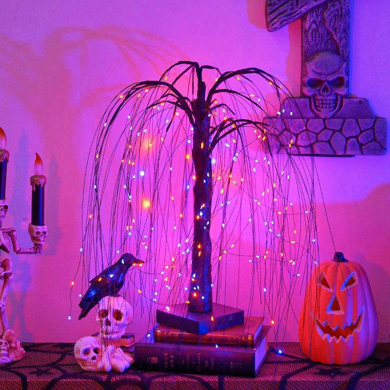 🎃 2026 Sale — Over 28,000 Sold! 👻 Halloween Tree Lights – Spooky Purple & Orange Glow ✨