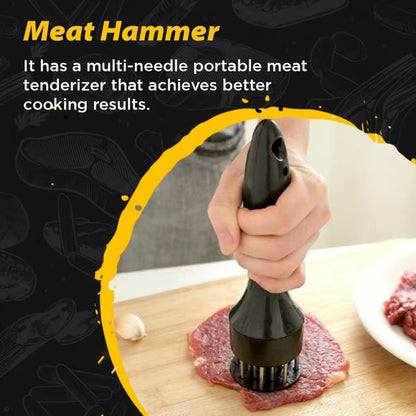 🥩  Stainless Steel Meat Tenderizer Needle – 21 Blades, Fast Marinade, Easy Clean 🔪