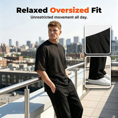 🎁2026 New Arrivals 49% OFF💥Men's T-Shirt & Wide-Leg Pants 2-Piece Set