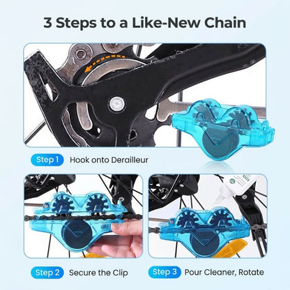 📢📢49% OFF !!!⏰🚴‍♂️ One-brush chain cleaning – no dismantling, no dirty hands! The 360° bicycle chain cleaning marvel: eco-friendly, efficient and effortless. 💧🔧