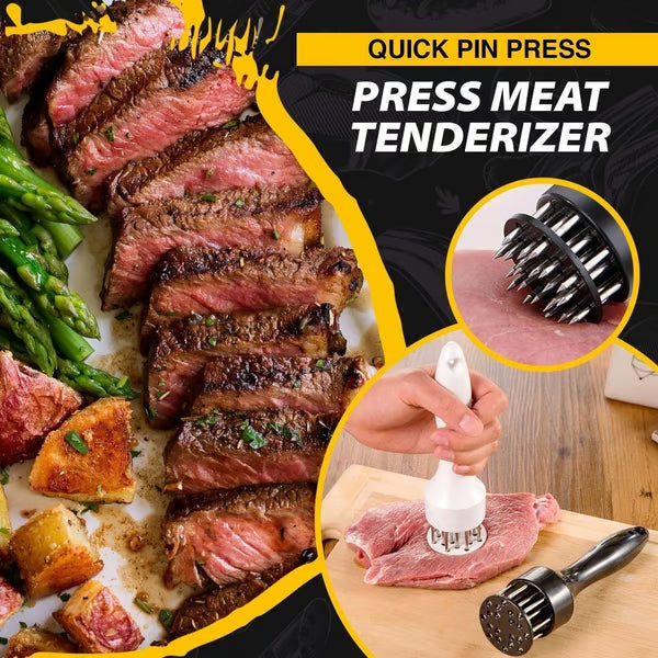 🥩  Stainless Steel Meat Tenderizer Needle – 21 Blades, Fast Marinade, Easy Clean 🔪