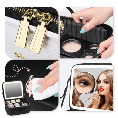 ✨49% OFF & Free Shipping ✨ Flawless Makeup Anywhere – Portable LED Mirror Makeup Bag! ✨