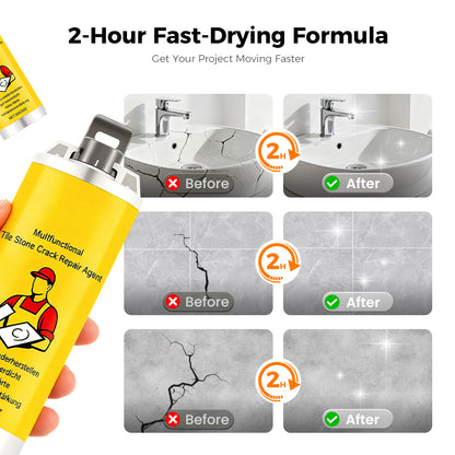 🧱 BUY 2 GET 1 FREE! ✨ Tile & Stone Crack Repair Kit - Professional-Grade Filler for Sealing Gaps, Waterproof & Color-Matching Formula 🛠️💧