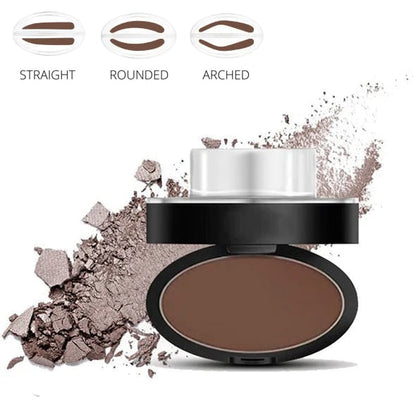 ⏳🔥LIMITED-TIME 49% OFF! ⏰✨Buy 1 Get 1 Free -ONLY ￡11.99!!🖌️50K+ Sold!!!🖤Eyebrow Stamp Powder Kit with Applicator Brush, One Press Perfect Brow Stamp, Waterproof Long Lasting 24H Wear Eyebrow Makeup for Lazy Daily Salon-Like Brows