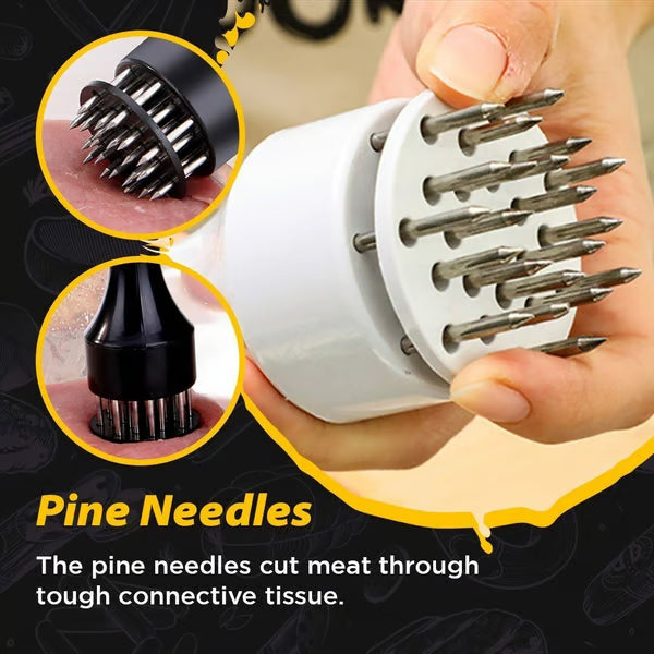 🥩  Stainless Steel Meat Tenderizer Needle – 21 Blades, Fast Marinade, Easy Clean 🔪