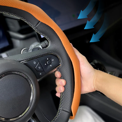 🏆 50K+ SOLD! – Almost Gone💥-✨ Nappa Leather car steering wheel cover