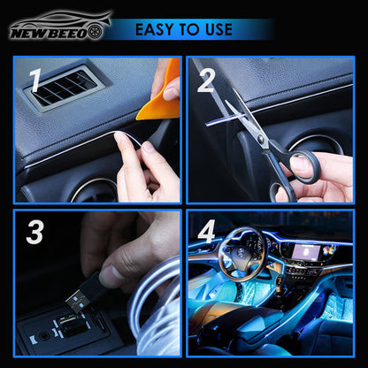 🚗💡 50% OFF! Car Interior LED Atmosphere Lights – ultra-thin & easy to fit, adds a custom glow for stunning evening drives! ✨✅
