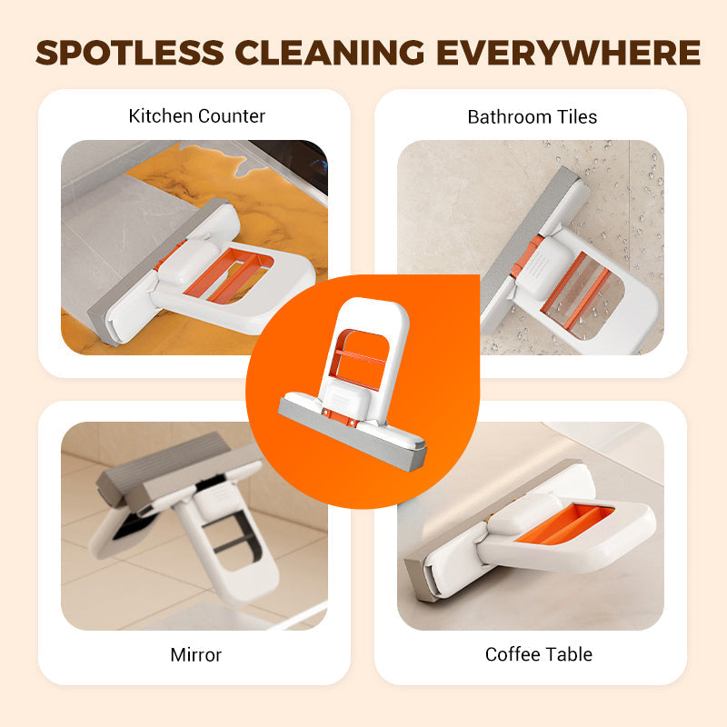 🧼 LIMITED-TIME 49% OFF ✨ Foldable Mini Mop — No-Mess Squeeze, Wipes Any Surface