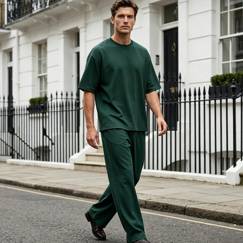 🎁2026 New Arrivals 49% OFF💥Men's T-Shirt & Wide-Leg Pants 2-Piece Set