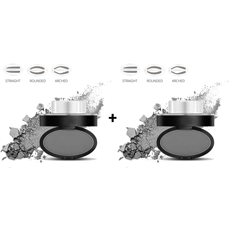 ⏳🔥LIMITED-TIME 49% OFF! ⏰✨Buy 1 Get 1 Free -ONLY ￡11.99!!🖌️50K+ Sold!!!🖤Eyebrow Stamp Powder Kit with Applicator Brush, One Press Perfect Brow Stamp, Waterproof Long Lasting 24H Wear Eyebrow Makeup for Lazy Daily Salon-Like Brows