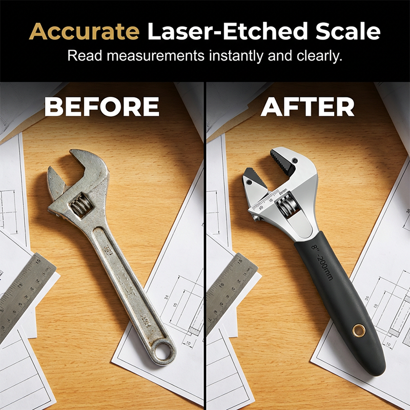🥳2026 HOT SALE🥳💞50K+ SOLD!💥🔧⚡ 49% OFF! Wide Jaw Ratchet Adjustable Wrench – Self-tightening, high-hardness alloy teeth. Precision scale, ergonomic TPR grip. Sizes 8"/10"/12". A must-have for DIY. 🛠️✨