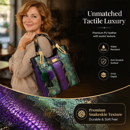 🏆LAST DAY SALE 49% OFF🔥Elegant Snakeskin PU Leather Tote Bag