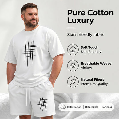 👕Men's Casual Top & Shorts 2-Piece Set – Loose Fit, Breathable & Fade-Resistant Graphic Print 😎👕