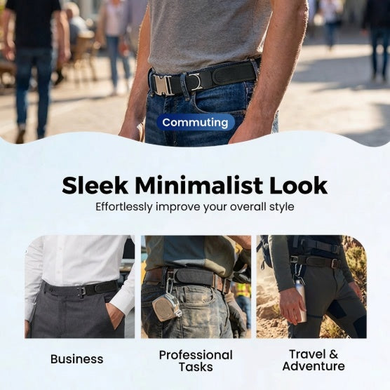 👖Last Day Special Price £8.99!!👍✨ No-Buckle Elastic Belt for Men & Women – Adjustable, Stretchable & Invisible Fit