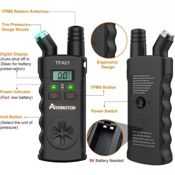 🚗 LIMITED‑TIME 49% OFF! ⚡ TPMS 2‑in‑1 Relearn Tool & Digital Tire Pressure Gauge – Practical, Accurate, User‑friendly ✨