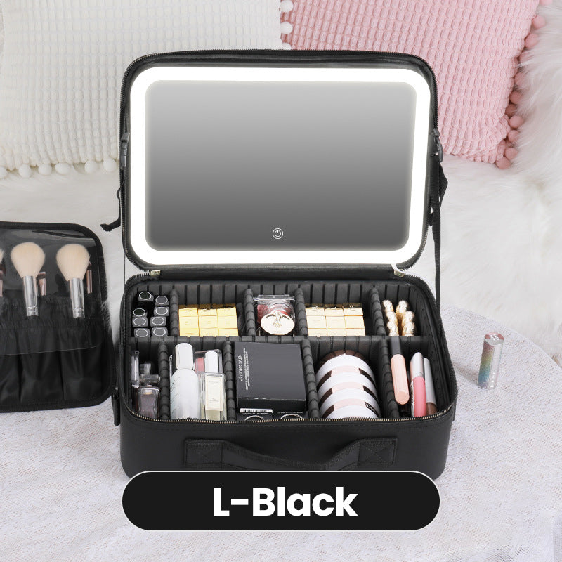 ✨49% OFF & Free Shipping ✨ Flawless Makeup Anywhere – Portable LED Mirror Makeup Bag! ✨