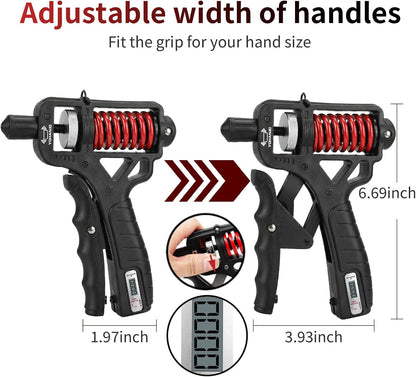 🥳2026 HOT SALE🥳💞50K+ SOLD! 💪✊ 49% OFF! Adjustable Hand Grip Strengthener with Counter – rotary resistance, textured grip. Train fingers & forearms anywhere! 🏋️✅