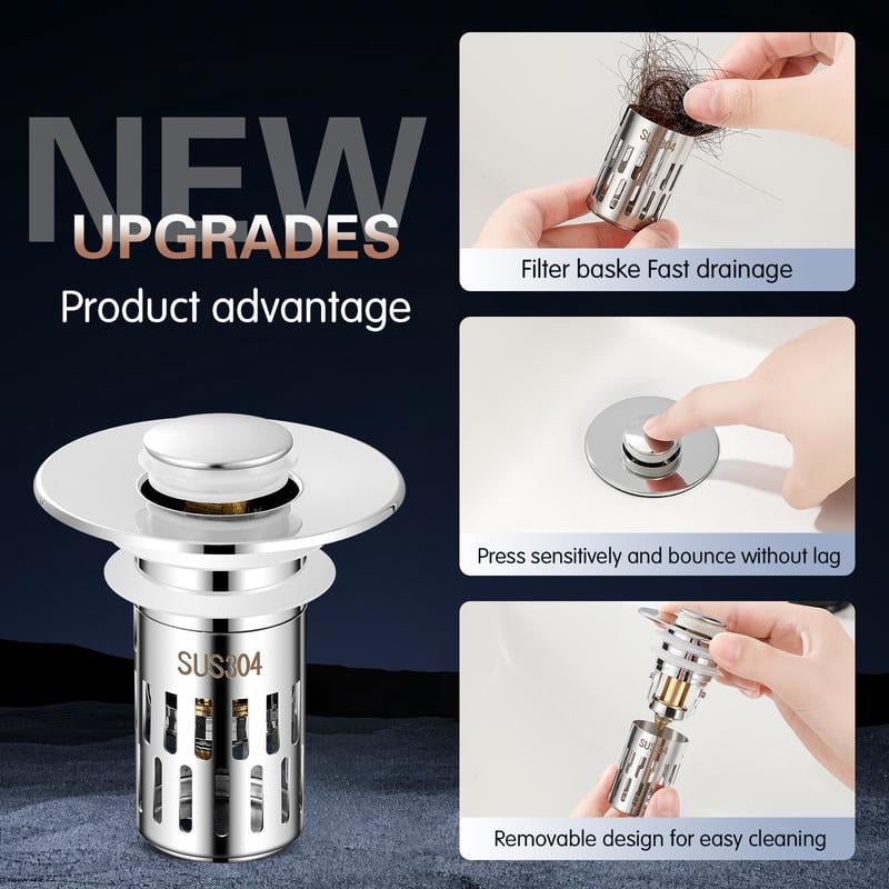 ✨️HOT SALE 49% OFF - 🔥Universal Stainless Steel Pop-Up Sink Drain Strainer