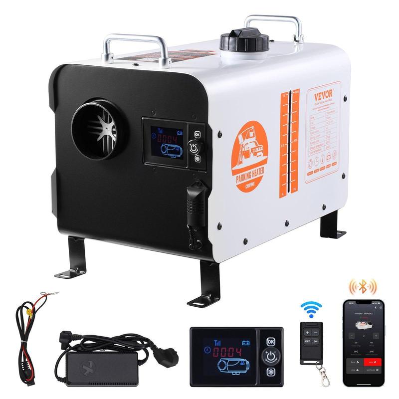📢📢40% OFF!!⏰8 kW diesel heater, 12 V/24 V all-in-one diesel air heater, Bluetooth app control, remote control and display, CO alarm, rapid heating