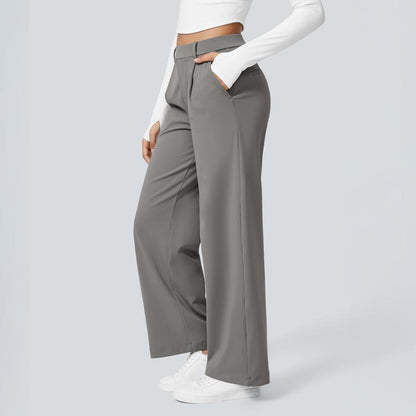 🏆2026 New Style 49% OFF💝Women's High Waisted Straight Leg Work Trousers with Side Pockets -✨Smart & Casual Look for Office and Beyond