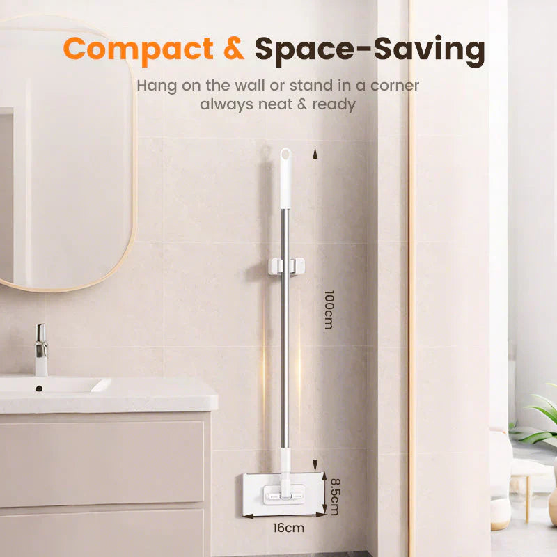 🔥 40% OFF!! ✨🧹🏆#1 Best Seller ⏰💕🌟Flat Mop with Stainless Steel Handle, come with Reusable Washable Mop Cloths