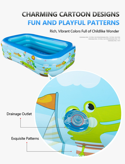 🏊 49% OFF NOW! 🎉 Children's Inflatable Pool – Sturdy PVC & easy setup – Perfect for backyard fun on hot days – safe and colourful for kids 🌞✨