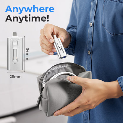 💾 LIMITED-TIME 49% OFF! 📱 4-in-1 Flash Drive for iPhone Android PC – Fast Photo Transfer, Free Up Phone Storage ⚡