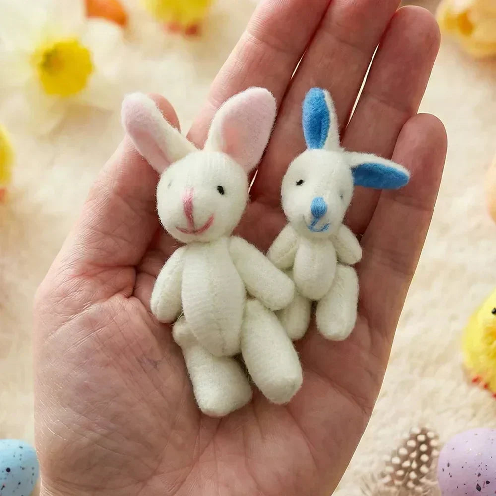 💎 49% OFF! 💎 Bunny Mummy & Baby Plush Pocket Tin – Handmade Easter Collectible with Cozy Blanket (Pink/Blue Ears) 🐇🎁