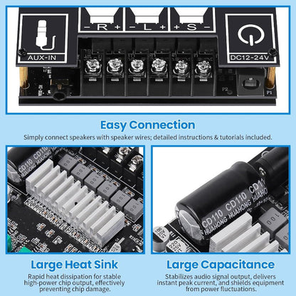 🔥HOT SALE🔥2.1 Channel Bluetooth - compatible Audio Power Amplifier Module🔊 Upgrade Your Audio Experience! 🔊