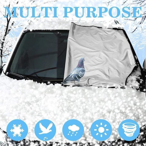 ❄️☀️ 49% OFF! Windshield Anti-Snow & Anti-Frost Cover with Mirror Protection – Ready-to-Drive in Any Weather!