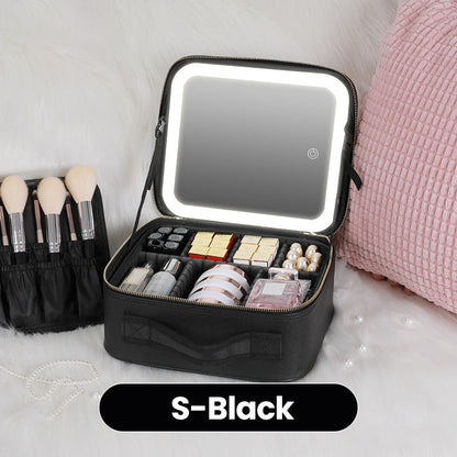 ✨49% OFF & Free Shipping ✨ Flawless Makeup Anywhere – Portable LED Mirror Makeup Bag! ✨