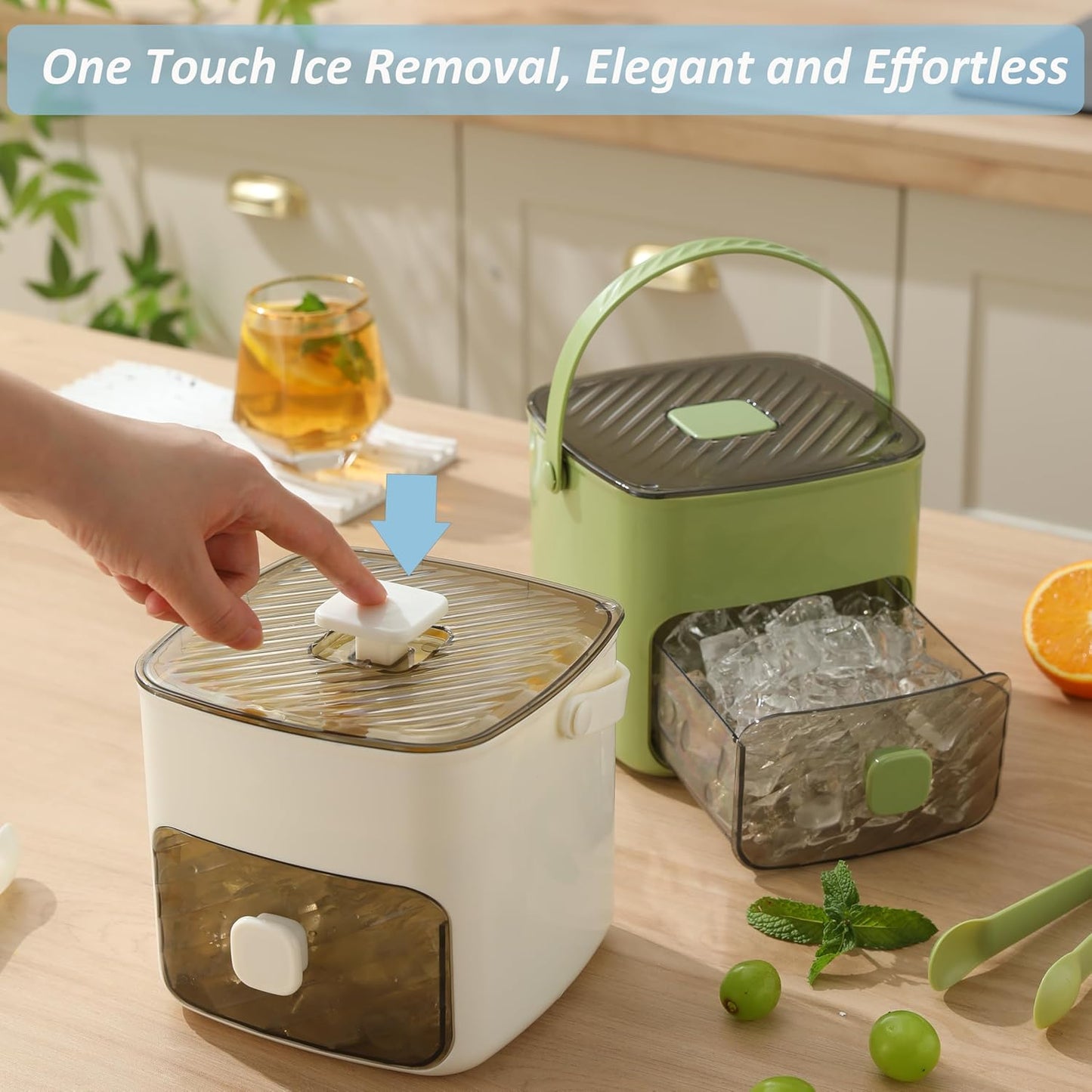 🥳2026 HOT SALE🥳💞50K+ SOLD!💥🥤🧊 49% OFF! Ice Cube Maker with Storage – 48 cubes at once, leak‑proof lid. Stackable, saves space. Includes ice scoop & tong. A summer essential. 🏖️✅