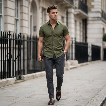 🏖️Summer cool-down deal: just £15.99! 😎  Men's Non-Iron Shirts – Wrinkle-Free, Comfortable All Day & Perfect for Business or Casual👔✨