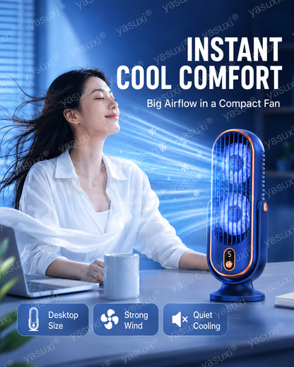 🥳2026 HOT SALE🥳💞50K+ SOLD!💨🌙 49% OFF! Portable Table Fan – 5 speeds, ultra‑quiet, gentle breeze. Perfect for bedroom or office. Stay cool without noise! 😴✨