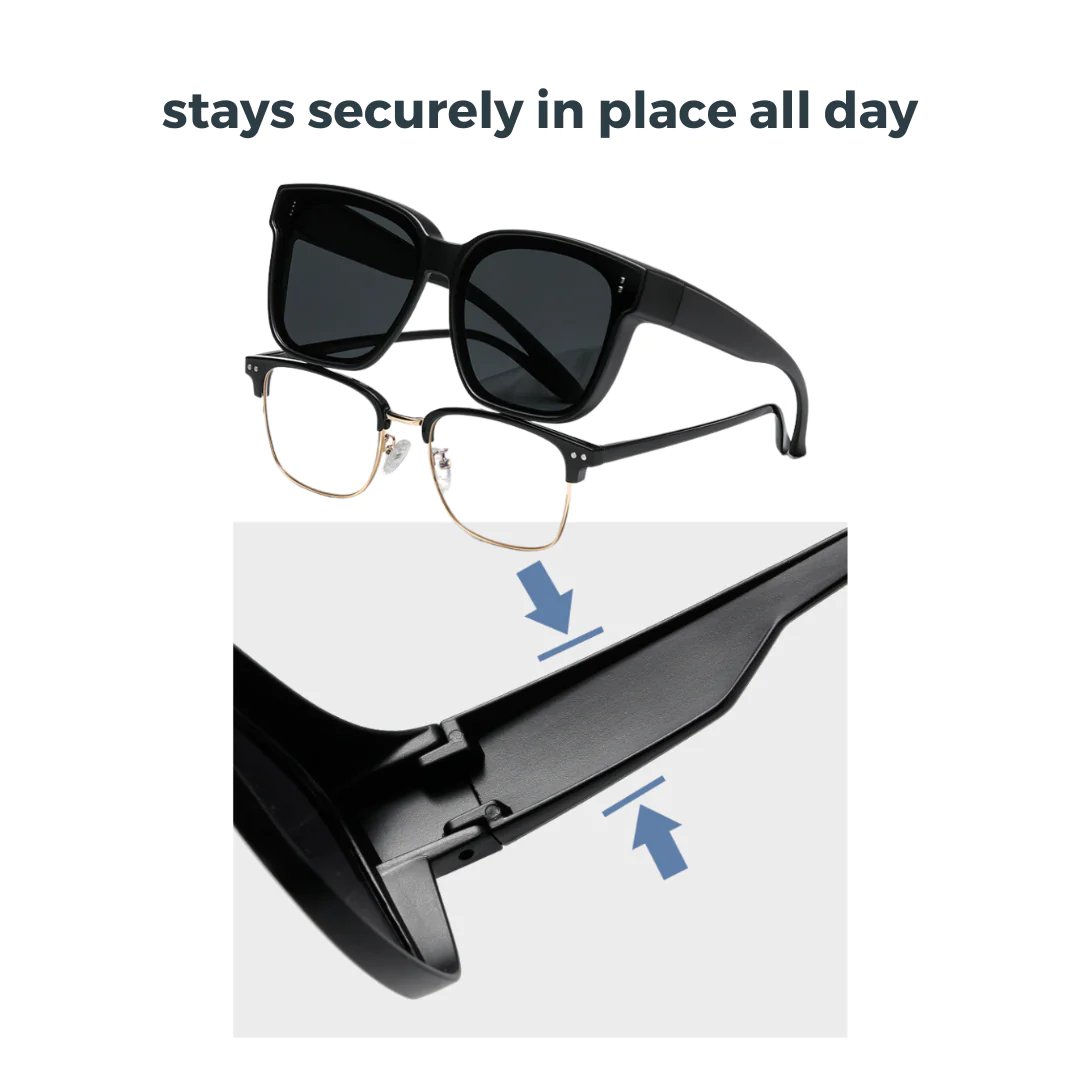 🕶️ LIMITED-TIME 49% OFF! ✨ Fit Over Sunglasses – UV400, Snap-On, Universal 🏔️