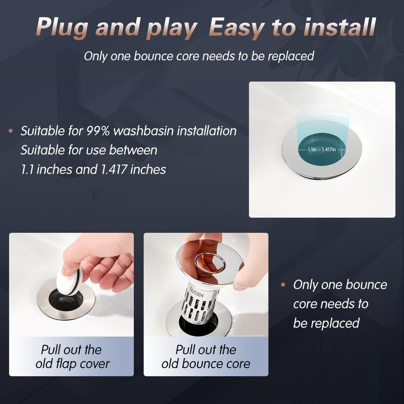 ✨️HOT SALE 49% OFF - 🔥Universal Stainless Steel Pop-Up Sink Drain Strainer