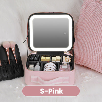 ✨49% OFF & Free Shipping ✨ Flawless Makeup Anywhere – Portable LED Mirror Makeup Bag! ✨