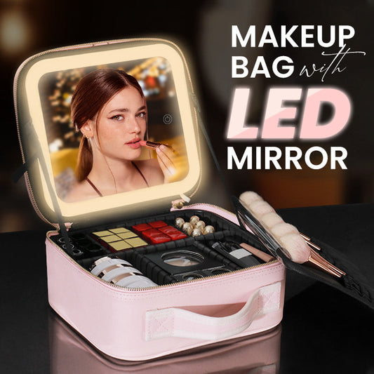 ✨49% OFF & Free Shipping ✨ Flawless Makeup Anywhere – Portable LED Mirror Makeup Bag! ✨