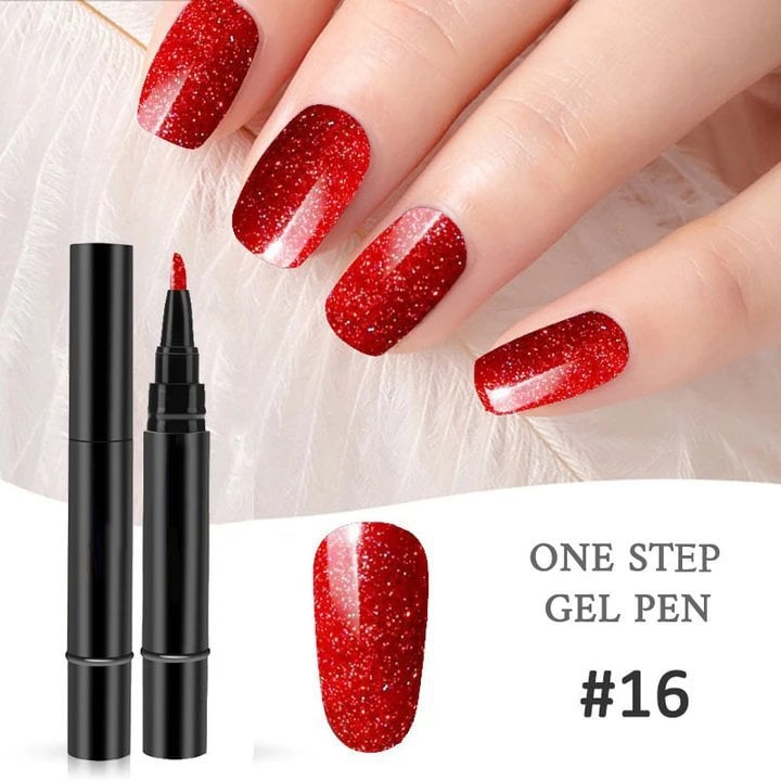 💅👣 Limited Time Buy 1 Get 1 Free! ✨One Step Nail Gel Pen🎨Free handheld mini UV nail lamp💡