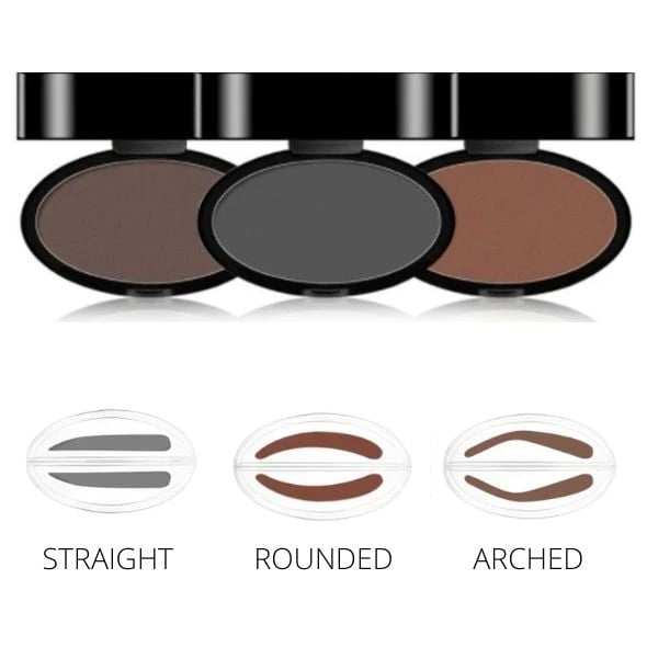 ⏳🔥LIMITED-TIME 49% OFF! ⏰✨Buy 1 Get 1 Free -ONLY ￡11.99!!🖌️50K+ Sold!!!🖤Eyebrow Stamp Powder Kit with Applicator Brush, One Press Perfect Brow Stamp, Waterproof Long Lasting 24H Wear Eyebrow Makeup for Lazy Daily Salon-Like Brows