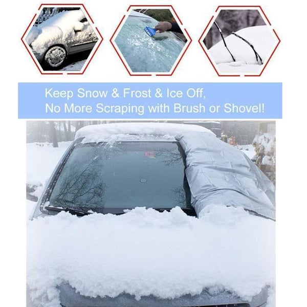 ❄️☀️ 49% OFF! Windshield Anti-Snow & Anti-Frost Cover with Mirror Protection – Ready-to-Drive in Any Weather!
