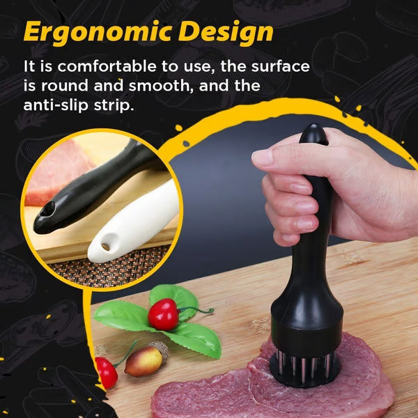 🥩  Stainless Steel Meat Tenderizer Needle – 21 Blades, Fast Marinade, Easy Clean 🔪